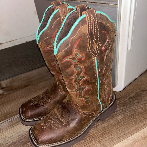 Brown cow boots Justin gypsy brand - Picture 2 of 4
